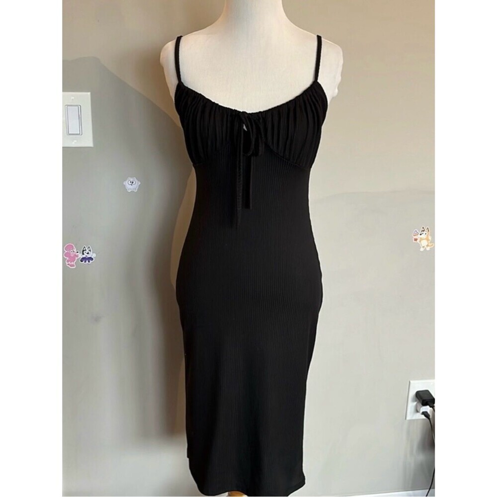 Olivia Rae Black Knit Midi Dress